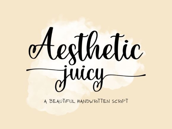 Aesthetic Juicy: A Handwritten Font for Modern Web Design