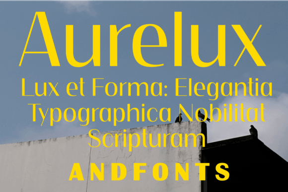 Aurelux: A Modern Font for Polished Branding