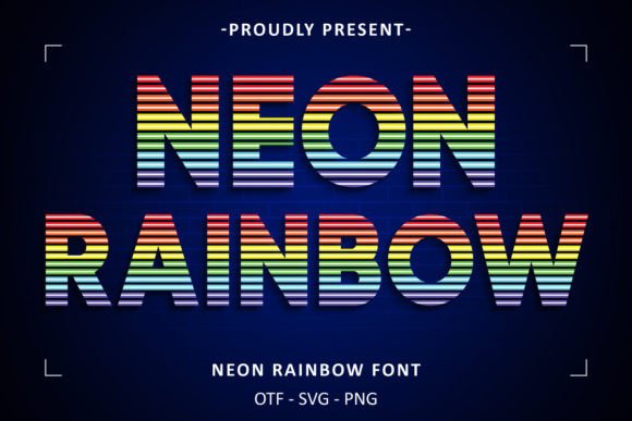 Neon Rainbow Font for Vibrant Branding