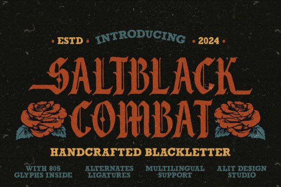 Salt Black Combat Font for Bold Web Design