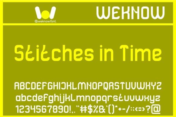 Stitches in Time Font for Business Branding
